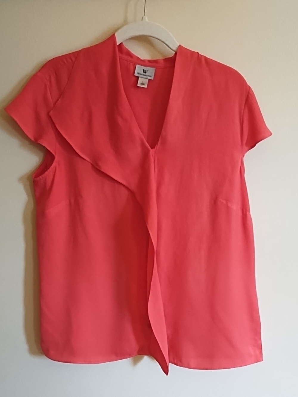 WORTHINGTON RAYON TOP, GORGEOUS SHADE OF ORANGE, FLUTTER SLEEVES   SX L